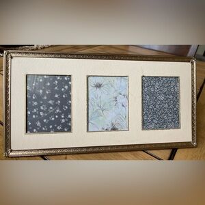 Vintage brass oblong photo frame. 14 x 7
